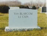 #126 - 3-0 Unpolished Barre Gray Granite - All steeled monument with two family names